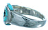Sterling Silver Turquoise Inlay Southwest Ring Size 6 RX114145